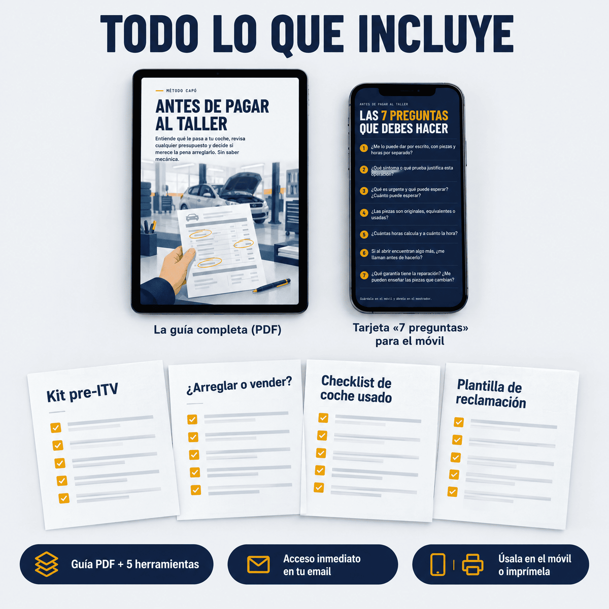 Antes de Pagar al Taller